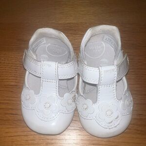 Stride Rite Floral White Baby Shoes
